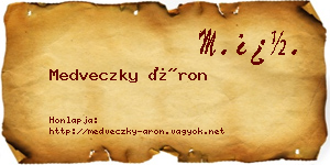 Medveczky Áron névjegykártya